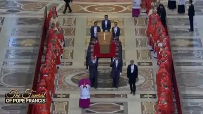 Mighty and meek say goodbye to Pope Francis at funeral where he is remembered as pope of the people