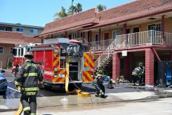 Santa Cruz Fire Department rescue man trapped in motel